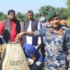 सशस्त्र प्रहरीद्वारा नेपाल-भारत सीमा स्तम्भको मर्मत कार्यको शुरुवात